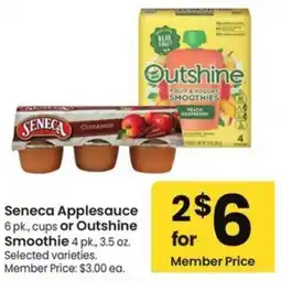 Albertsons Seneca Applesauce offer