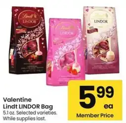 Albertsons Valentine lindt lindor bag offer
