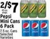 Met Foodmarkets Pepsi Mini Cans offer