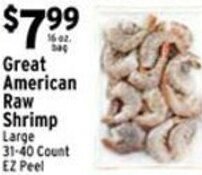 Met Foodmarkets Great American Raw Shrimp offer