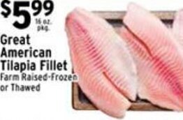 Met Foodmarkets Great American Tilapia Fillet offer