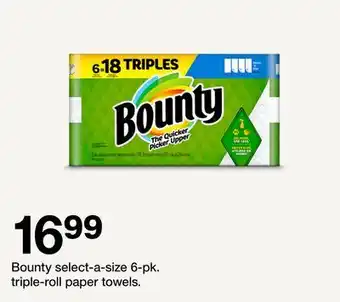 Target Bounty select-a-size 6-pk. triple-roll paper towels offer