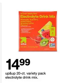 Target up & up 20-ct. variety pack electrolyte drink mix offer