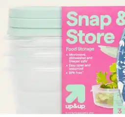 Target up&up 3 - ct. snap & store food storage containers offer
