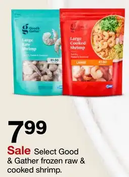 Target Select Good & Gather frozen raw & cooked shrimp offer