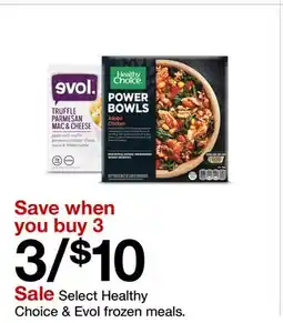 Target Select Healthy Choice & Evol frozen meals offer