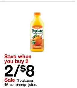 Target Tropicana 46-oz. orange juice offer