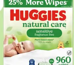 Target Huggies Natural Care 15-pk. 960-ct. fragrance-free wipes offer