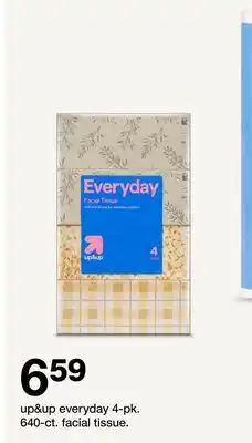 Target up&up everyday 4-pk. 640-ct. facial tissue offer