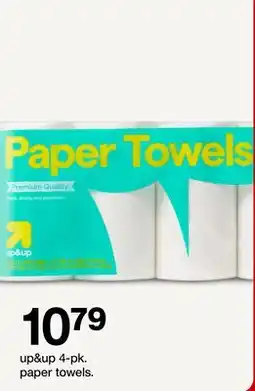 Target up&up 4-pk. paper towels offer
