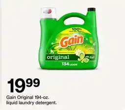 Target Gain Original 194-oz. liquid laundry detergent offer