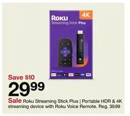 Target Roku Streaming Stick Plus | Portable HDR & 4K streaming device with Roku Voice Remote offer