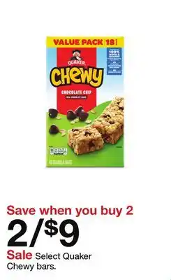 Target Select Quaker Chewy bars offer