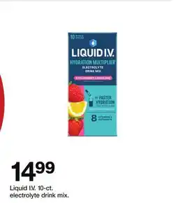 Target Liquid I. V. 10-ct. electrolyte drink mix offer