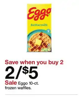 Target Eggo 10-ct. frozen waffles offer