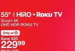 Target 55 Smart 4K UHD HDR ROKU TV offer