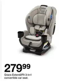 Target Graco Extend2Fit 3-in-1 convertible car seat offer