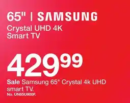 Target Samsung 65 Crystal 4k UHD smart TV offer