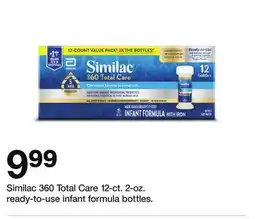 Target Similac 360 Total Care 12-ct. 2-oz. ready-to-use infant formula bottles offer