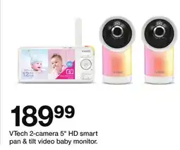 Target VTech 2-camera 5 HD smart pan & tilt video baby monitor offer