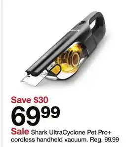 Target Sale Shark UltraCyclone Pet Pro+ cordless handheld vacuum offer