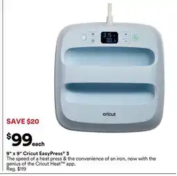 Michaels 9 x 9 Cricut EasyPress offer