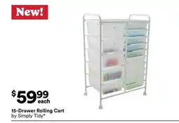 Michaels 15-Drawer rolling Cart by Simply Tidy offer