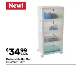 Michaels Collapsible Bin Cart by Simply Tidy offer