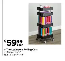 Michaels 4-Tier Lexington rolling Cart by Simply Tidy offer