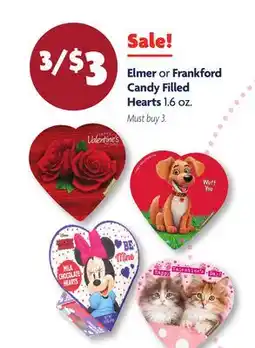 Family Dollar Elmer or Frankford Candy Filled Hearts offer