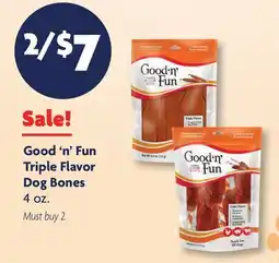 Family Dollar Good'n'Fun Triple Flavor Dog Bones offer