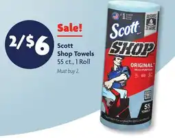 Family Dollar Scott Shop Towels offer