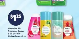 Family Dollar Homeline Air Freshener Sprays 8 oz. or Solid Air Fresheners 7 oz offer