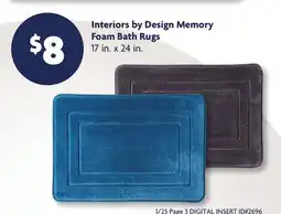 Family Dollar Interiors by Design Memory Foam Bath Rugs offer