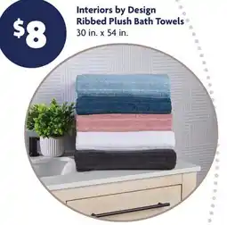 Family Dollar Interiors by Design Ribbed Plush Bath Towels offer