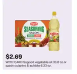 CVS Sogood vegatable oil 33.8 oz or sazón culantro & achiote 6.33 oz offer