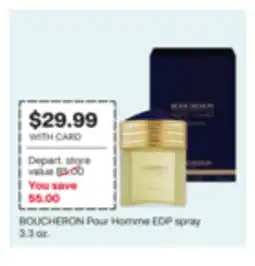 CVS BOUCHERON Pour Homme EDP spray offer
