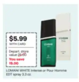 CVS LOMANI WHITE Intense or Pour Homme EDT spray offer