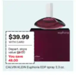 CVS CALVIN KLEIN Euphoria EDP spray offer
