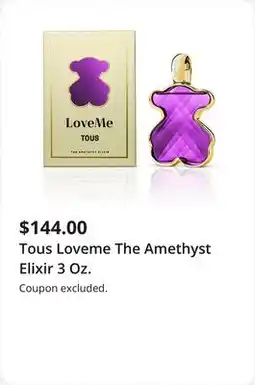 JC Penney Tous Loveme The Amethyst Elixir 3 Oz offer