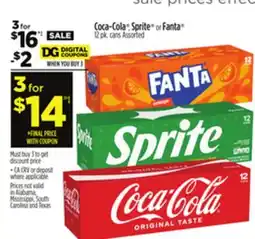 Dollar General Coca-Cola , Sprite or Fanta offer