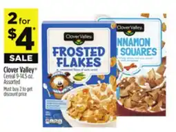Dollar General Clover Valley Cereal offer