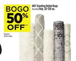 Dollar General ANY Standing Rolled Rugs offer