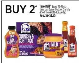 Dollar General Taco Bell Sauce, Salsa con Queso or Crunchy & Soft Taco Kit offer