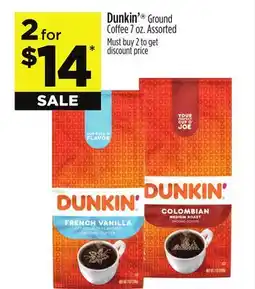 Dollar General Dunkin' Ground Coffee offer