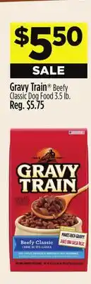 Dollar General Gravy Train Beefy Classic Dog Food offer