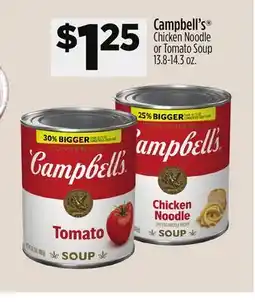 Dollar General Campbell's Chicken Noodle or Tomato Soup offer