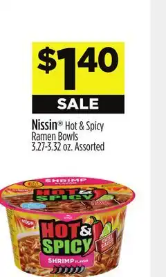 Dollar General Nissin Hot & Spicy Ramen Bowls offer