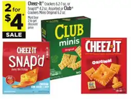 Dollar General Cheez-It Crackers or Snap'd Assorted or Club Crackers Minis Original offer