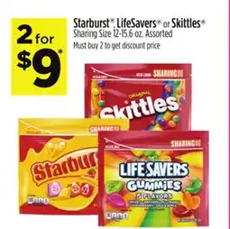 Dollar General Starburst , LifeSavers or Skittles Sharing Size offer